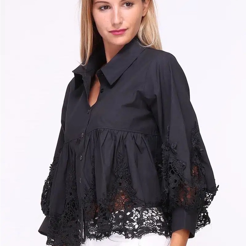 Lace shirt long sleeve | CHOKLATE blouse
